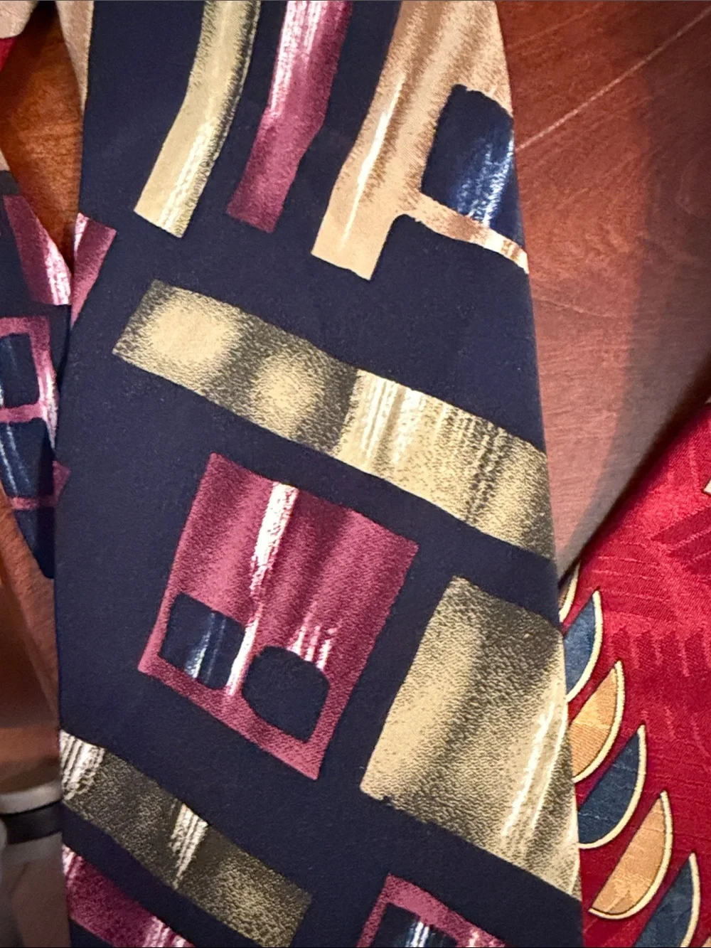 Three-Tie Set - multi colored, multi-patterned.